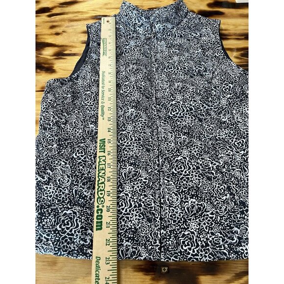 CHRISTOPHER & BANKS WOMEN'S Floral QUILTED ZIPPER FRONT VEST Size Medium Classic - Picture 3 of 12